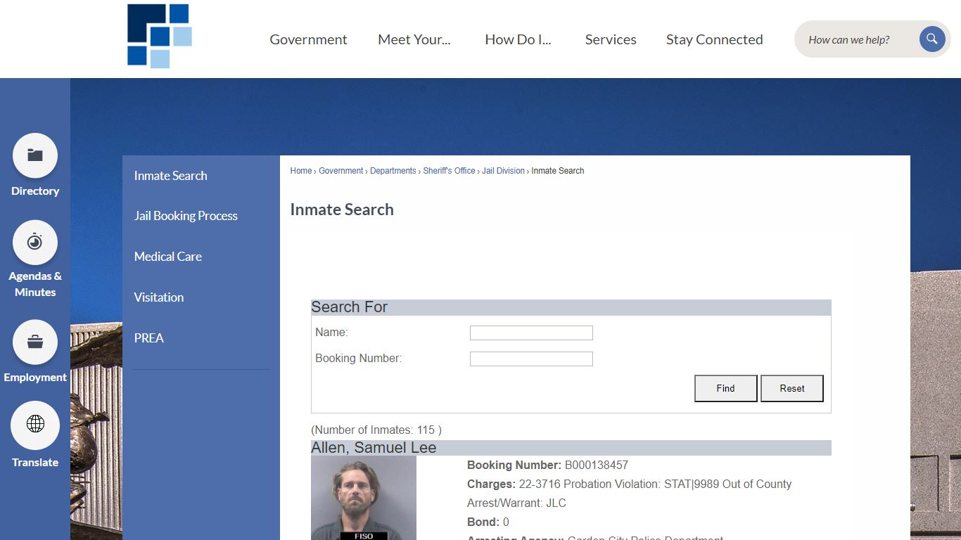 Inmate Search | Finney County, KS - Official Website